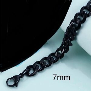 UNISEX PUNK STAINLESS STEEL 7mm NECKLACE/CHAIN‎